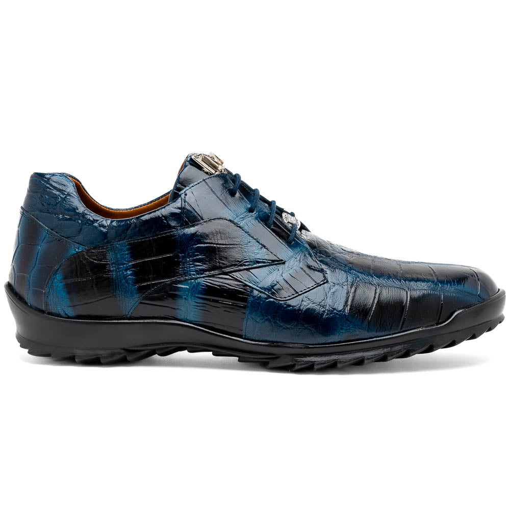 genuine alligator sneaker Shoes Unique rustic finish Vulcan Rustic Navy