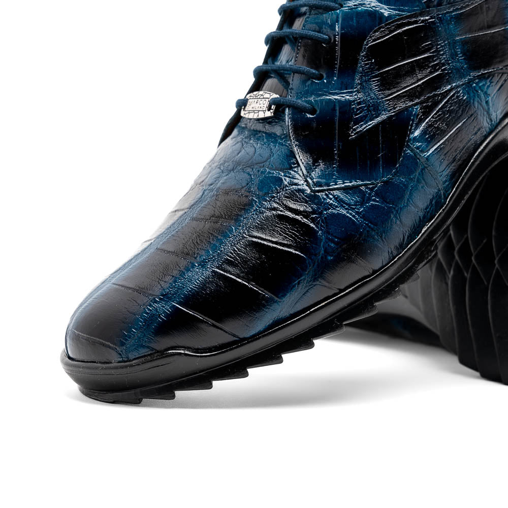 genuine alligator sneaker Shoes Unique rustic finish Vulcan Rustic Navy