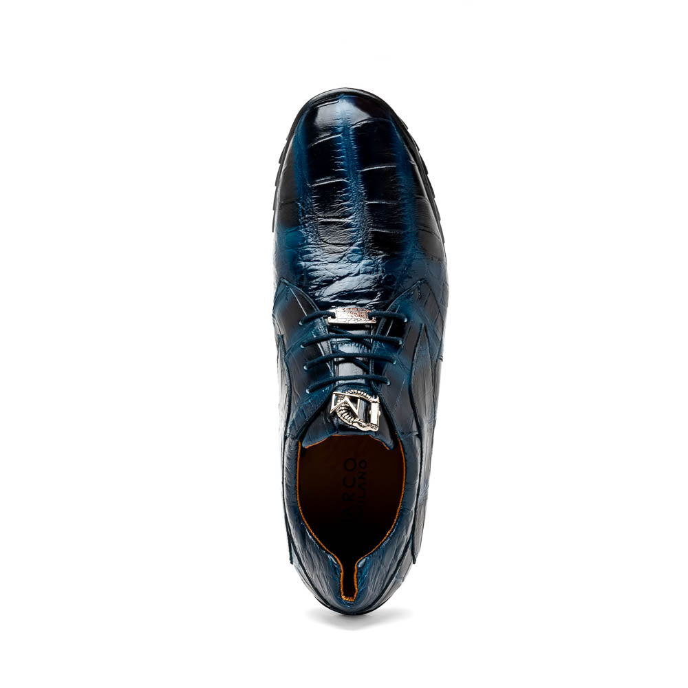 genuine alligator sneaker Shoes Unique rustic finish Vulcan Rustic Navy