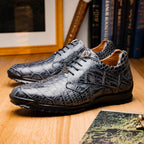 Genuine alligator sneaker Shoes Unique rustic finish Vulcan Rustic Gray
