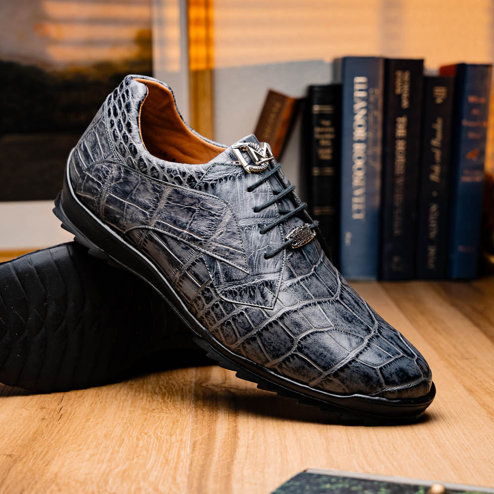 Genuine alligator sneaker Shoes Unique rustic finish Vulcan Rustic Gray