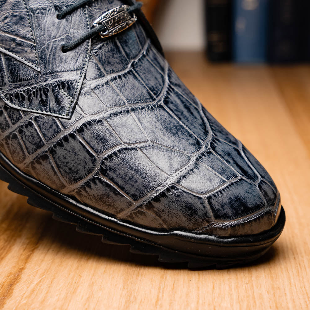 Genuine alligator sneaker Shoes Unique rustic finish Vulcan Rustic Gray