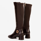 The Windsor Brown Leather Knee High Boot