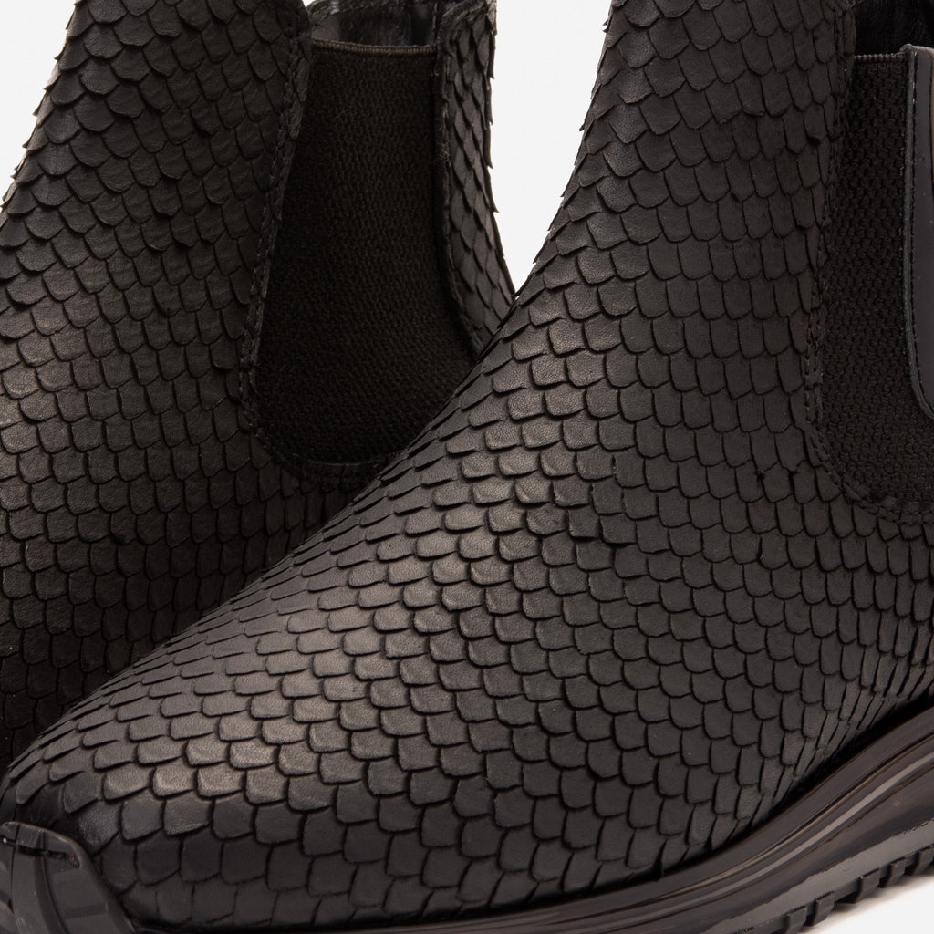 Vinci The Panther Black Leather Men Chelsea Boot