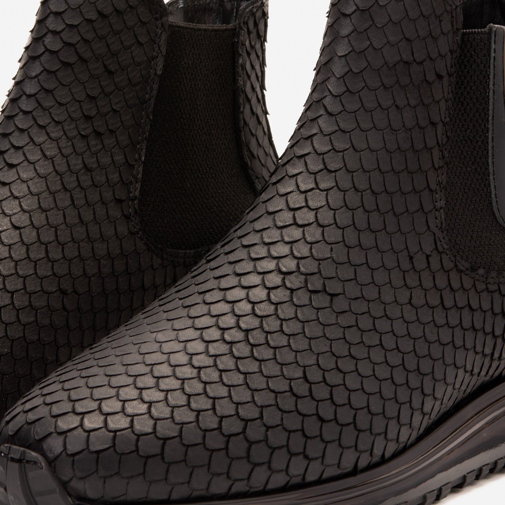 Vinci The Panther Black Leather Men Chelsea Boot