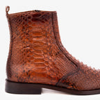 The Boss Tan Pythn Snk Zip-Up Leather Men Boot Limited Edition