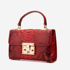 The Queen Red Snake Leather Handbag