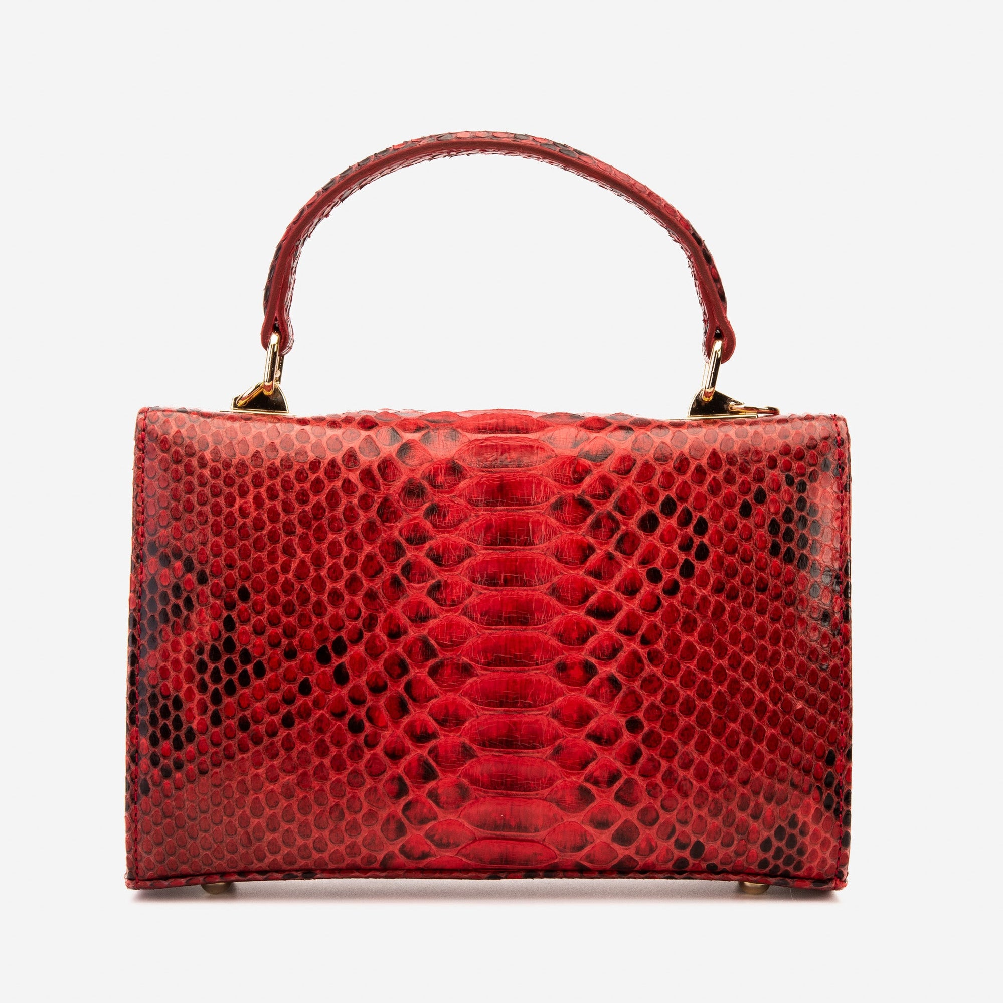 The Queen Red Snake Leather Handbag