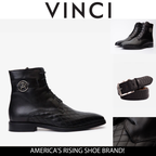 The Zeus Black Leather Lace-Up Men Boot with a Zipper