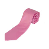 Men Stacy Adams Neck tie Hanky Set Business Formal Solid Color Satin S14 Pink