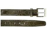 Men's Belvedere Belt Genuine Caiman Crocodile up to Size 44 Olive Style 1999