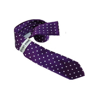 Mens Satin Tie and Hankie set by Stacy Adams fashion Polka Dots St25 Purple