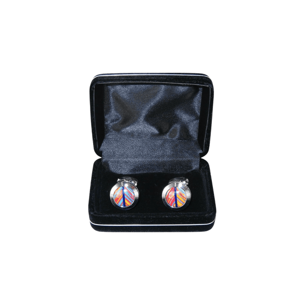 Mens Cufflinks by Vitorofolo for French Cuff Shirt V39-2 silver Plated,Stoned