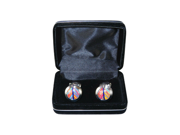 Mens Cufflinks by Vitorofolo for French Cuff Shirt V39-2 silver Plated,Stoned