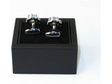 Mens Cufflinks by Vitorofolo for French Cuff Shirt V49-1 silver Plated,Crystal