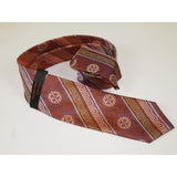 Men Steven Land 100% Woven Silk Big Knot Tie and Hankie Set BW252,03 Rust Multi