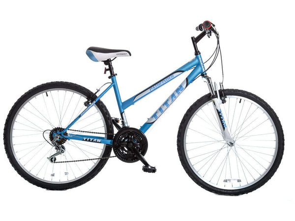 TITAN Pathfinder Women Mountain Bicycle 17-Inch Frame Height 21-Speed Royal blue