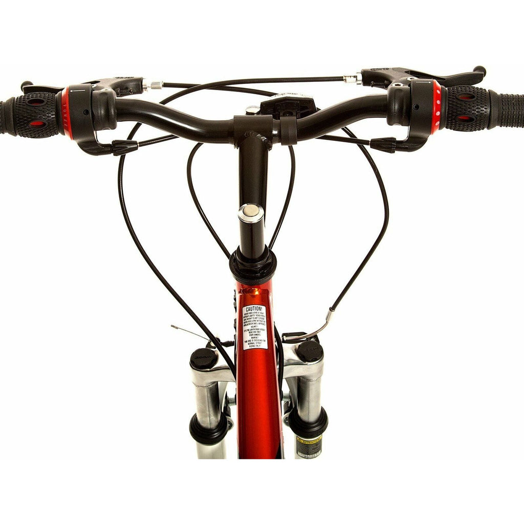 Titan Pathfinder 26 Inch 18-Speed Womens Mountain Bike Suspension Red White New.